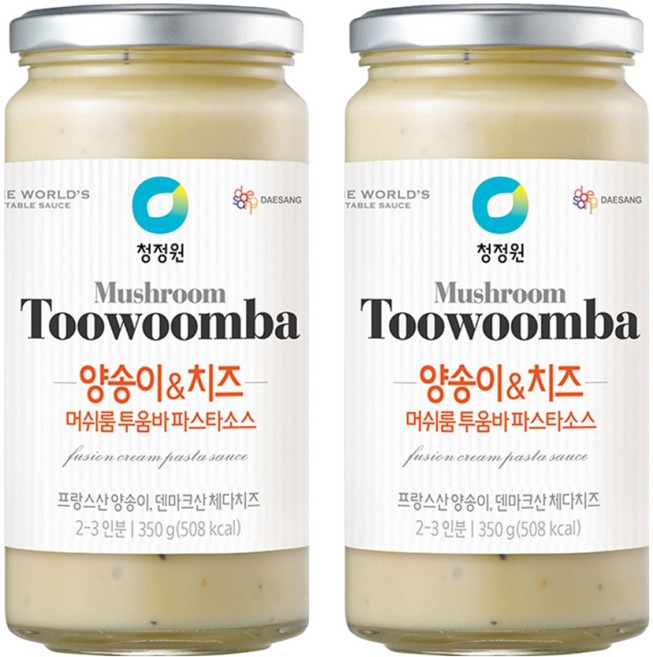 청정원 머쉬룸투움바 파스타소스, 350g, 2개