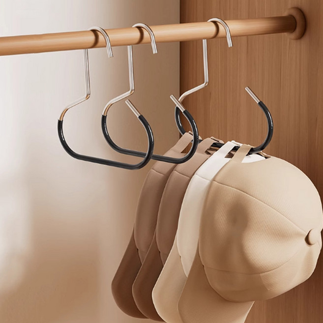 마켓플랜 다용도 모자 넥타이 가방 논슬립 링 옷걸이, 10개, 블랙