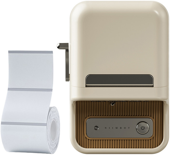 NIIMBOT 標籤機 附標籤紙 B21 Pro, 自在白 + 白色, 1組