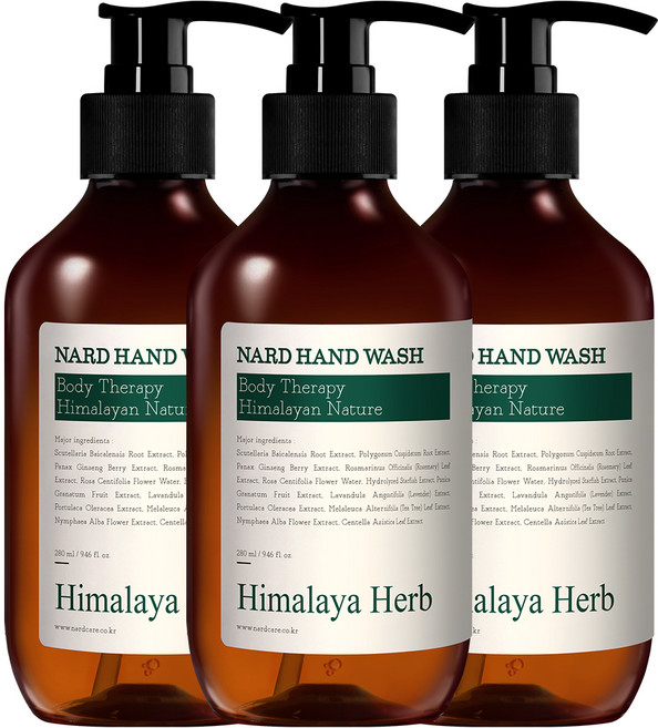 나드 핸드워시 티트리로즈마리, 280ml, 3개