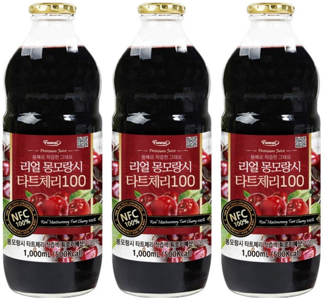 퍼니트 리얼 몽모랑시 타트체리 100, 1L, 3개