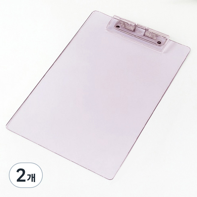 생활의지혜 투명 아크릴 파스텔 클립보드 A4, 핑크, 2개