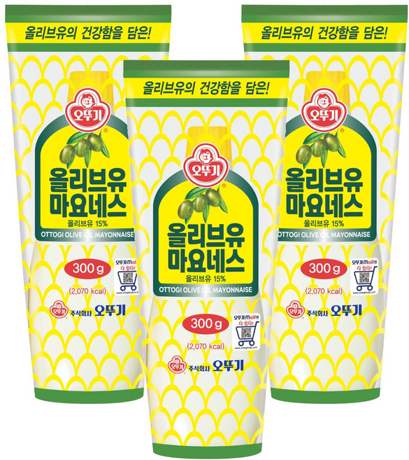 오뚜기 올리브유마요네즈, 300g, 3개