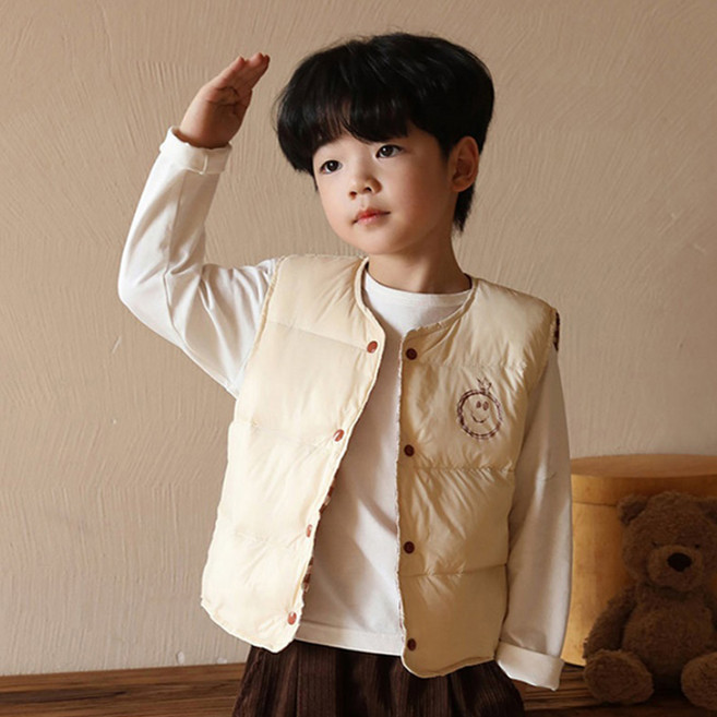 JOYMULTI 童款雙面設計輕量保暖背心