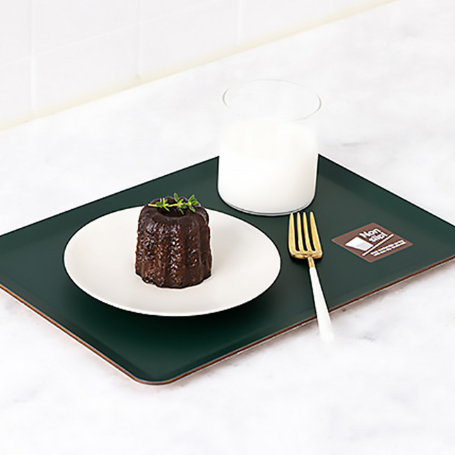 로흐야 낮은 논슬립 사각 트레이, 딥그린, 1개