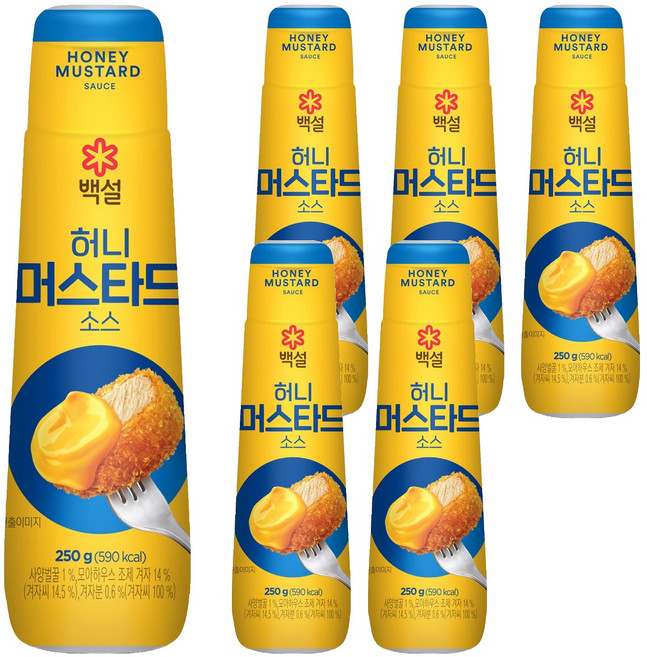 백설 허니머스터드 소스, 250g, 6개