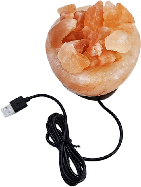 LED鹽晶聚寶盆 七彩色 USB迷你