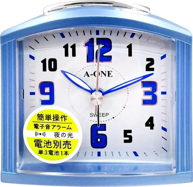 A-ONE 金吉星 珍珠靜音鬧鐘 TG-0199, 顏色隨機