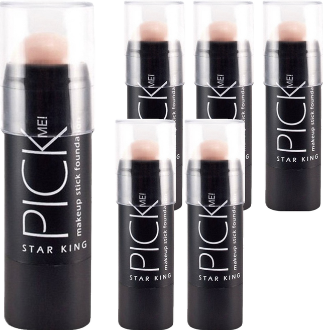 STAR KING 星之冠 輕薄裸光美顏粉底棒 8g, 02, 6支