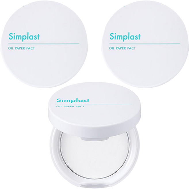 토니모리 심플라스트 기름종이 팩트 4.5g, 화이트, 3개