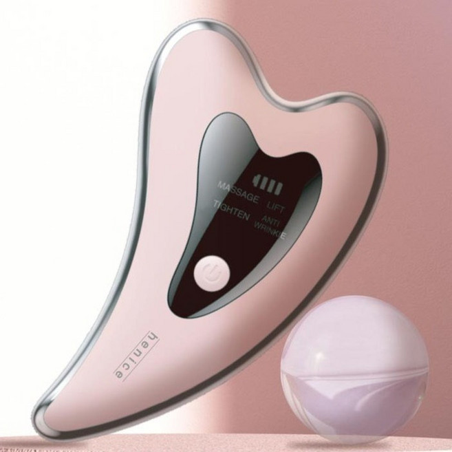 해니스 얼굴 진동 피부마사지기, HC-0128, 핑크