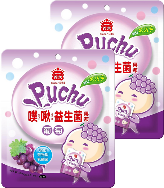 義美 噗啾益生菌果凍, 247g, 2袋
