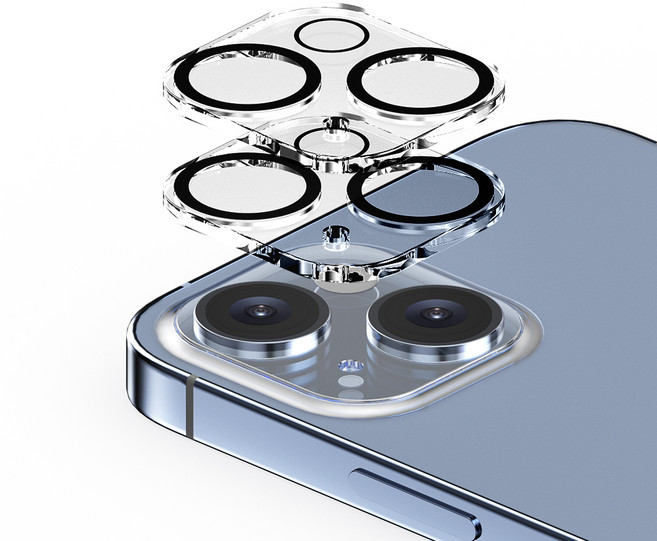 서가 빛번짐 방지 카메라 렌즈 강화유리 보호필름 2p 세트, 1세트