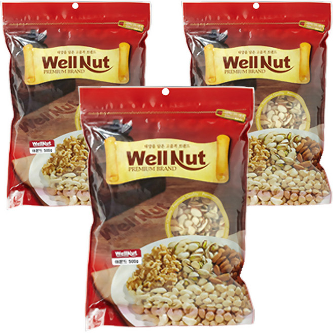 웰넛 자연두레 아몬드 슬라이스, 200g, 3개