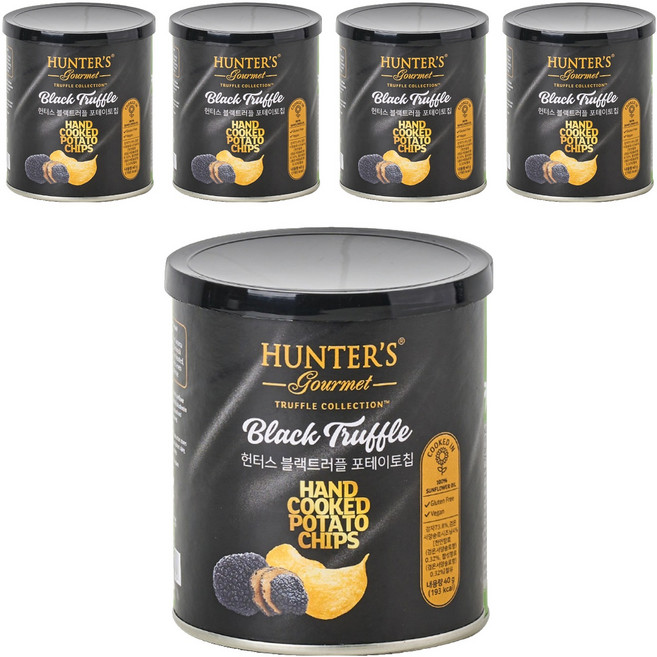 헌터스 블랙트러플 포테이토칩, 40g, 5개