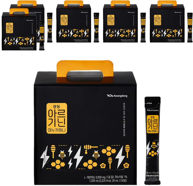 광동 아르기닌 마누카허니스틱, 50회분, 6개