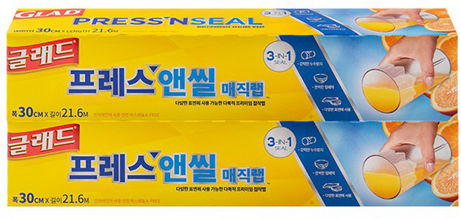 GLAD 佳能 Press'n Seal 神奇保鮮膜 一般型, 2捲