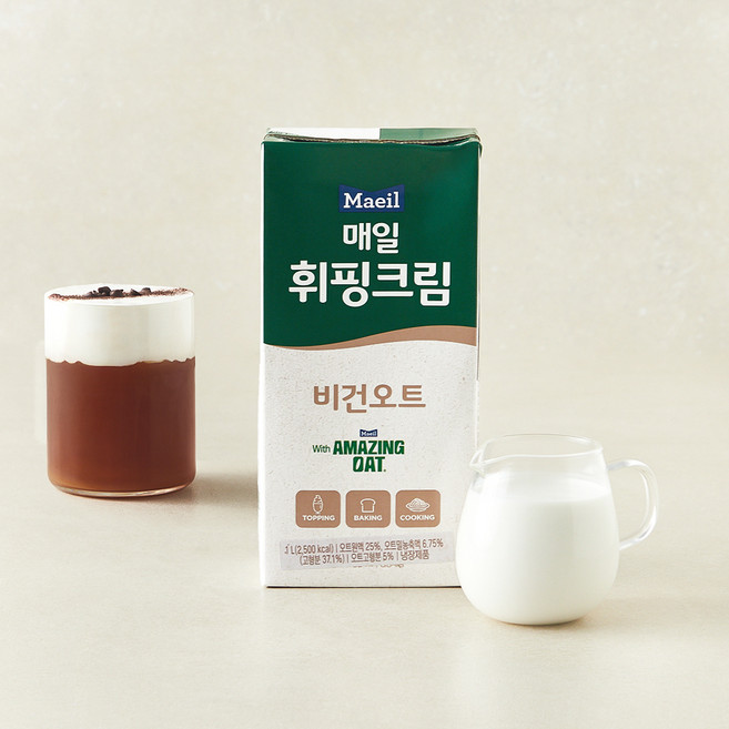 매일유업 매일 휘핑크림 비건오트, 1개, 1L