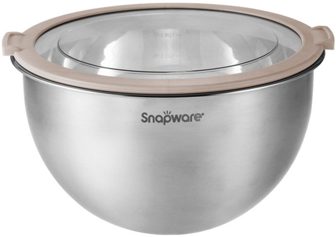 Corelle Brands 康寧餐具 Snapware 不鏽鋼調理碗 含蓋 442g 2.5L, 附蓋調理碗, 1個