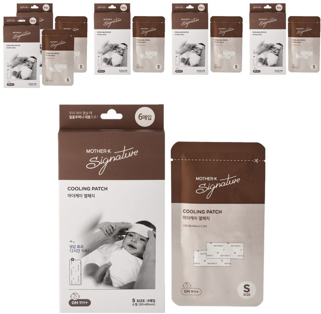 마더케이 영유아용 열패치, 6매입, 6개
