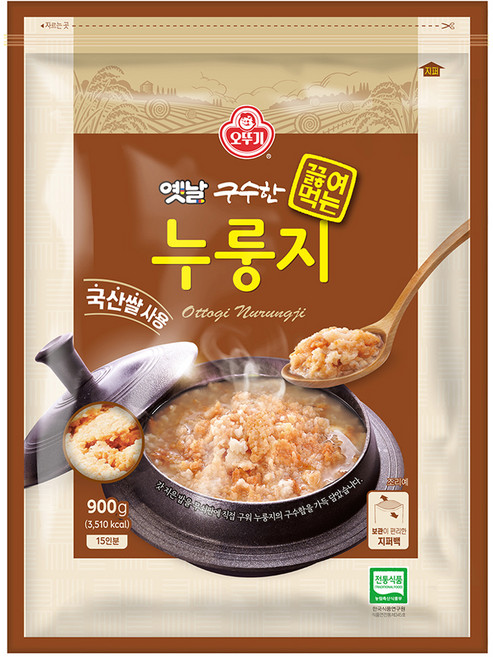 오뚜기옛날 구수한 끓여먹는 누룽지, 900g, 1개
