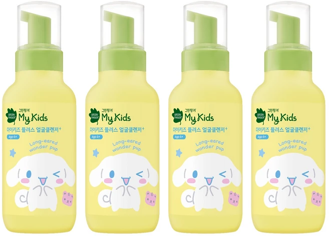 그린핑거 마이키즈 플러스 산리오 얼굴클렌저 복숭아향, 200ml, 4개 - 쿠팡