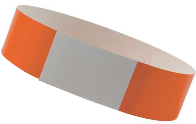 린벤 칼라 입장권 종이 팔찌 일회용 손목 티켓, 오렌지, 100개