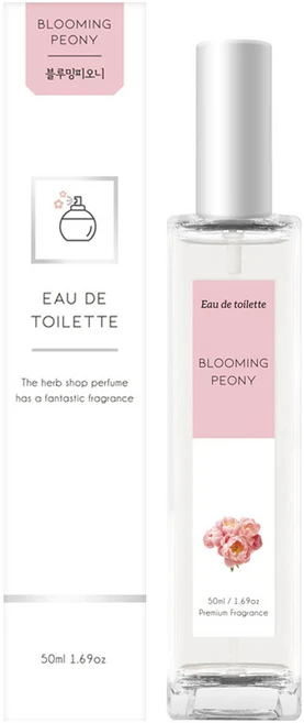 더허브샵 블루밍피오니 오 드 뚜왈렛, 50ml, 1개 - 쿠팡