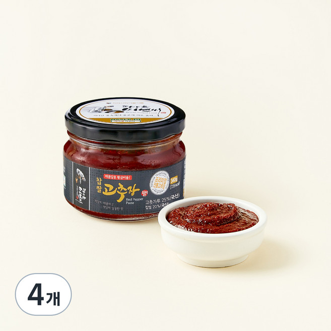 피아골미선씨 찹쌀고추장, 340g, 4개