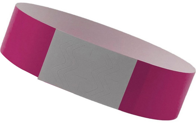 린벤 칼라 입장권 종이 팔찌 일회용 손목 티켓, 핫핑크, 100개