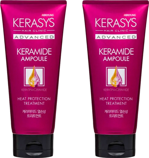 KERASYS 專業安瓶熱損護髮素, 200ml, 2條