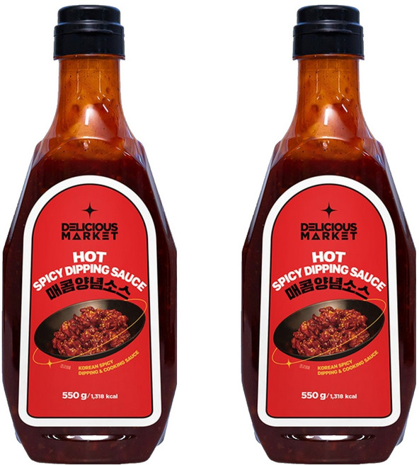 딜리셔스마켓 매콤양념소스, 550g, 2개