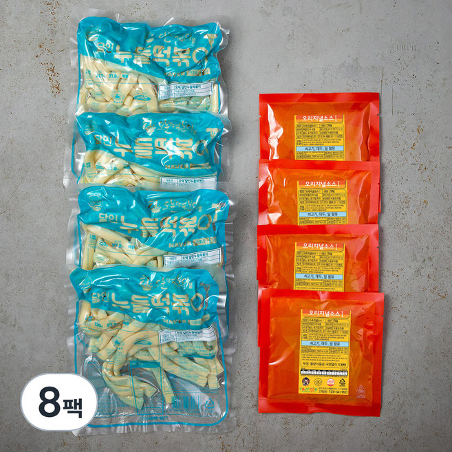 오분떡볶이 납작 오리지널 소스, 370g, 8팩