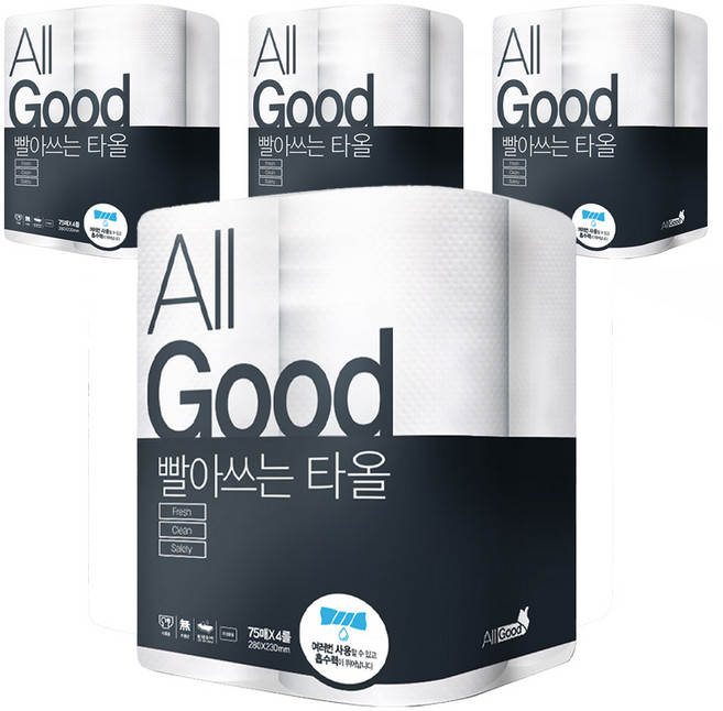 올굿 빨아쓰는 타올, 75매, 16개