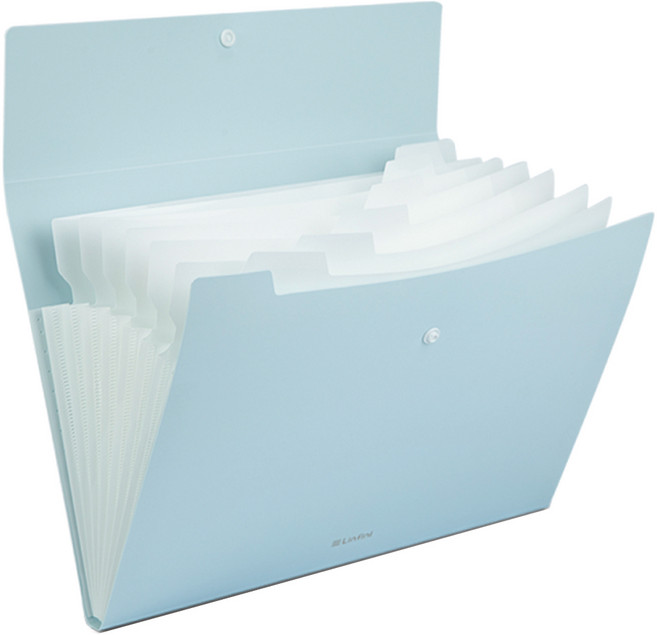 델리 8분류 인덱스 아코디언 파일, 파스텔블루, 1개