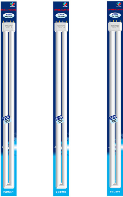 번개표 이관형광등 55W FPL55EX-D/A, 청백색, 3개