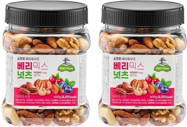 넛츠팜 베리 믹스 넛츠, 400g, 2개