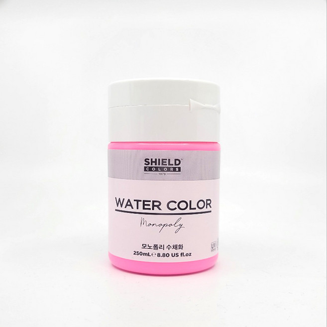 쉴드 모노폴리 수채화물감 분홍색, 250ml, 1색