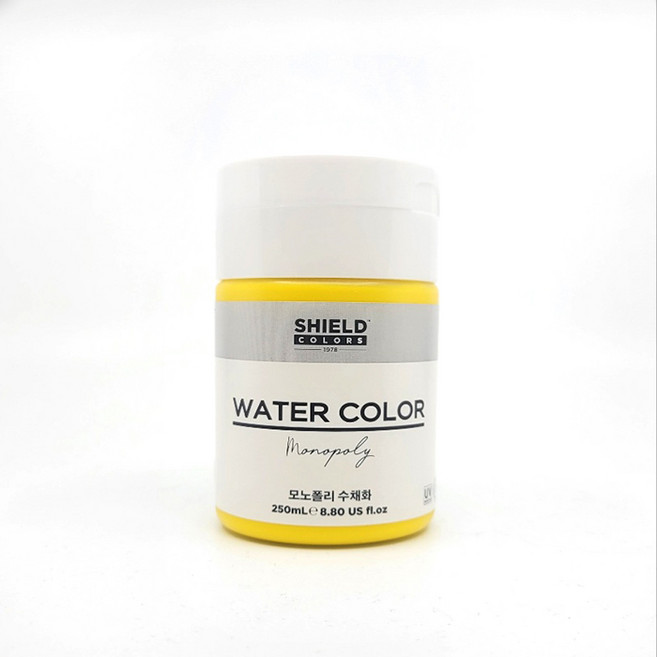 쉴드 모노폴리 수채화물감 진노란색, 250ml, 1색