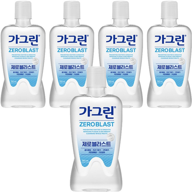 가그린 제로 블라스트 구강세정제, 750ml, 1개입, 5개