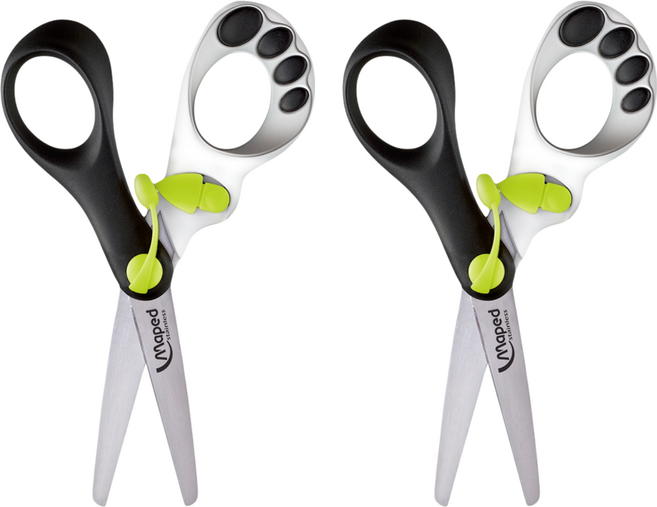 Maped 熊貓舒適省力剪, 顏色隨機, 2支