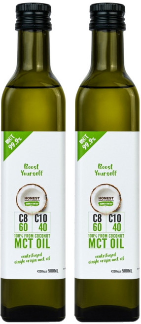 어니스트 코코넛 MCT 오일 C8 C10, 500ml, 2개