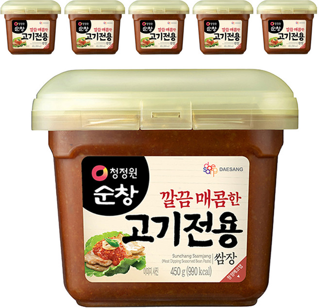 청정원순창 깔끔 매콤한 고기전용 쌈장, 450g, 6개