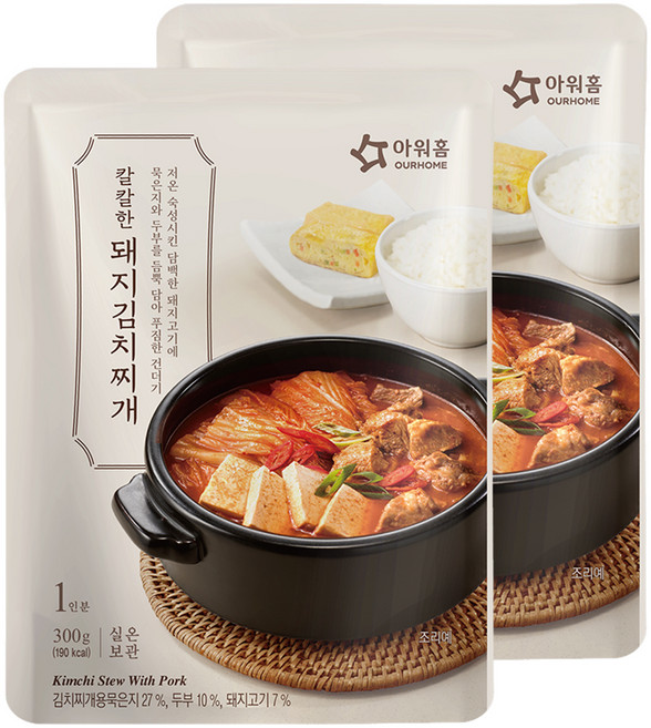 OURHOME 愛味弘 豬肉泡菜湯, 300g, 2包