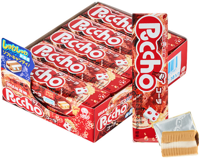 유하미카쿠토 푸쵸 스틱 캔디 콜라향, 50g, 10개