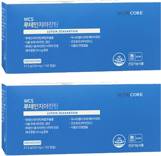 뉴트리코어 WCS 루테인지아잔틴, 150정, 2개