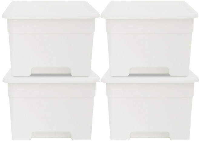 라이피스트 디어 팬트리 수납 정리함, 화이트, 4개