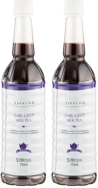타바론 얼 그레이 밀크티, 750ml, 2개