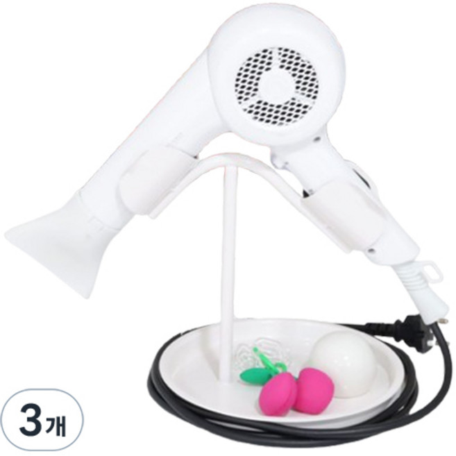 주식회사아텍스 드라이기 거치대, 화이트, 3개