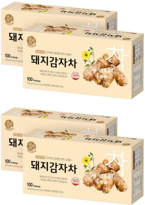 우리차 돼지감자차, 1g, 100개입, 4개